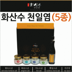 선물세트 [화산수천일염] 소금선물세트 고급선물 명절 설날 선물 2만원미만, 프리미엄 정성5종 세트
