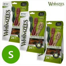  윔지스 밸류백 칫솔 360g 24p (S) x 3 강아지 덴탈껌, 윔지스 밸류백 칫솔 360g 24p (S) x 3 강아 