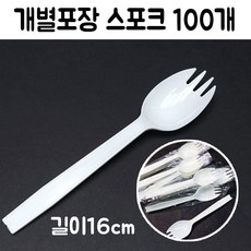일회용 스포크 개별포장 숟가락 포크 포카락 플라스틱 -72394EA, 본상품선택, 1개