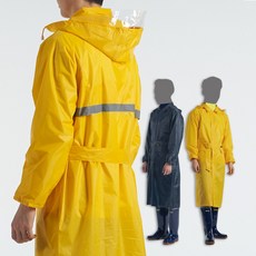미조리 코트우의 원피스 우비 비옷 장마철 형광 레인코트