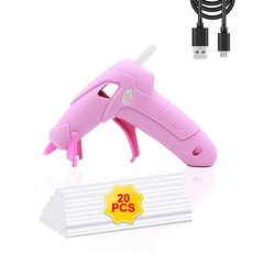 SCIMAKER 3.7V 무선 핫멜트 접착제 총 20pcs 7x100mm 접착제 스틱 USB 충전식 무선 접착제 총 수리 도구 홈, 1개