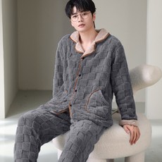 남성 잠옷 극세사 홈웨어 수면 파자마 상하세트 Men's pajamas