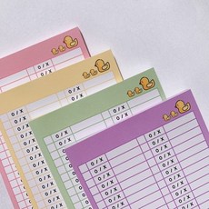 [바보사랑]병아리 OX떡메모지 4종(모조지100g) (100매), 노랑