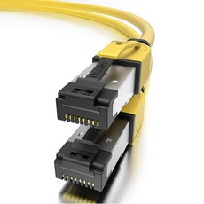 Cat8 RJ45 FTP 툴 프리 이지 키스톤 잭, 26AWG Yellow_26AWG - 25ft, 26AWG - 25ft