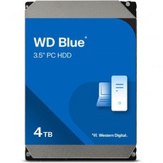 Western Digital 6TB WD Blue PC 내장 하드 드라이브 HDD 5400RPM SATA 6Gb/s 256MB Cache 3.5 WD60EZAX, 4TB - hdd10tb