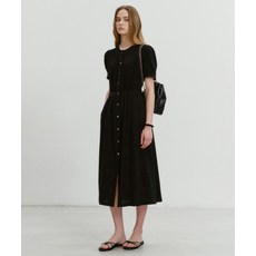 DUNST FOR 여성 MAXI SHIRRING DRESS BLACK_UDDR4B228BK