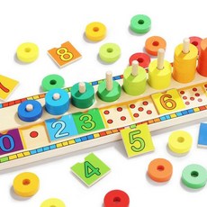 BD 숫자 퍼즐 하노이 탑쌓기 원목퍼즐 집중력발달, 숫자퍼즐 하노이 탑쌓기, 1개