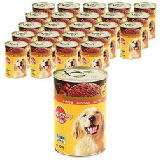 페디그리 반려견 주식캔 쇠고기, 소, 400g, 24개