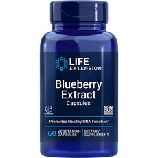 Life Extension Blueberry Extract Capsules 라이프 익스텐션 블루베리 추출물 캡슐 60베지테리언 캡슐, 60캡슐, 1개