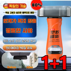 1+1/2+2 [독일의 기술] 유막제거제 나노 보호 유리 차폐 코팅제 자동차 유리막제거제 셀프 세차 유리세정 100ml*2, 2개