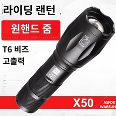 다기능 미니 초강력 LED 후레쉬 충전식 손전등 캠핑 랜턴 타고 눈부심 슈퍼 밝은 다기능 야외 장거리 충전식 홈 방수, Tianhuo SF-055 대용량 26650 리튬 배터