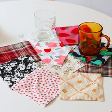 고그린 오브젝트 랜덤 티코스터 컵받침 홈카페 찻잔받침 주방인테리어