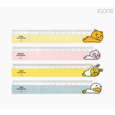 카카오프렌즈 15cm자 / 방안자 / 직자 / 눈금자 / 카카오프렌즈학용품, 10개, 무지