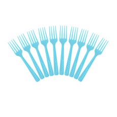 피플스파티 플라스틱 파티 포크, 라이트블루, 1개, 30개입