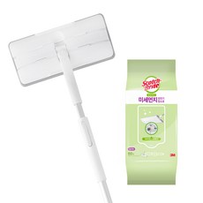 3M 올터치 더블액션 막대걸레 표준형+베이직 미세먼지 정전기 청소포 60매, 1세트