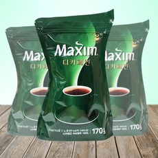 맥심 디카페인 리필 커피 170g X 3개/자판기용 블랙, 1개입, 3개