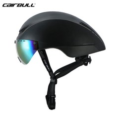 새로운 CAIRBUL 사이클링 헬멧 AERO R1 자기 고글 로드 바이크 프로페셔널 공압 TT 라이딩 타임 트라이얼 레이싱 헬멧자전거 헬멧, 08 orange blue