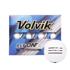 볼빅Volvik 플라이온 FLY ON 3선 삼선 3피스 골프공 1다즌 12개 화이트, 1개입