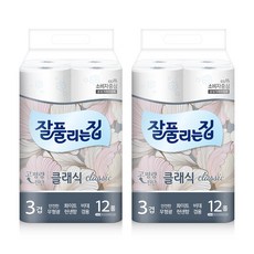 잘풀리는집 3겹 클래식 27M 12롤 2개, 잘풀리는집 3겹 클래식 27M 12롤, 2개, 24개, 12개입