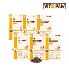 [6포대] 비타파우 쏘야미 소프트 치킨&크릴 반습식 강아지사료 1.2kg, 없음