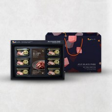 삼다 제주 흑돼지 육포 + 햄 통조림 혼합 선물 세트 (선물용 박스), 1박스