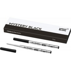 MONTBLANC 몽블랑 볼펜 리필 F (작은) 2 개 세트 미스터리 블랙 블랙 정식 수입품 MB116189