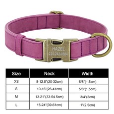 작은 중형 칼라 애완 동물 강아지 태그, 1.108Purple, D.XXL, 1개
