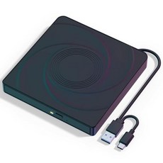 노트북용 외장 CD/DVD 드라이브 USB 3.0 및 Type-C 음소거 CD 버너 휴대용 CD DVD +/-RW 드라이브 광학 드라이브 플레이어 리더기 윈도우 리눅스 OS가