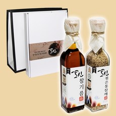 국산- 꼬신 통참깨100% 참기름180ml+복음참깨90g 고급선물세트, 국산고급-참기름180ml+복음참깨90g, 180ml