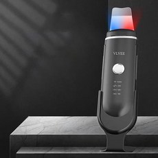 BEVITALITY 스크레이퍼 클렌징 모공흡입 블랙헤드 초음파 레드 블루 라이트 클렌저, 블랙