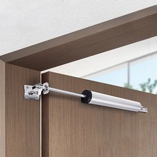 현관문 도어클로저 자동문닫힘 목문 창고 대문 여닫이문 천천히 닫히게 하는 잠금장치 도어체크 / 실버