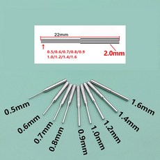 바늘 도구 시계 펀치 스트랩 해머 핀 조정 바 골무 펀칭 스틱 팔찌 링크 밴드 수리 리무버, 10pcs 0.9mm Pin