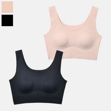 [헬로쇼핑] 편안한 핏 쉘론 소재 심리스 베이직 여성 스포츠브라