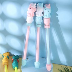 어린이 물놀이 롱 대포 주사기 물총 2종 세트, 유니콘 3종(화이트+블루+핑크), 1개