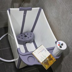 가정용 접이식욕조 물절약 원룸 반신욕조 홀로사우나 인스타 림401 잔집사, B형 그레이, 1개