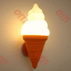 아이스크림모형 입간판 가게 소프트콘 매장 대형 광고 LED, 오렌지 노란빛