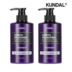 기타 쿤달 허니 앤 마카다미아 단백질 트리트먼트 애플그린티 500ml x2개, 2개