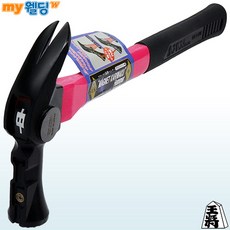 수사 장도리 빠루 망치 화이버 자석 Fiberglass Handle 390M 단조 쇠 목수 일제, 1개