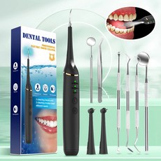 전기 소닉 치과 치석 스케일러 휴대용 LED 치아 화이트닝 키트 구강 케어 치아 타르 리무버 플라크 얼룩 클리너, [02] only scaler set