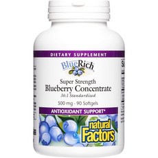 BlueRich by Natural Factors Super Strength Blueberry Concentrate Antioxidant Support for Overall Goo, 1개