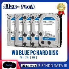 Wester-n 디지털 W--D 블루 데스크탑 컴퓨터 모니터링 하드 드라이브 디스크 SATA III 5400 RPM HD 1TB 2TB 3TB 3.5 인치, [02] WD Blue 500G