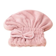 극세사 헤어 드라이 타월 랩 활 샤워 캡 포함 터번 체장에 적용 빠르게 건조, pink