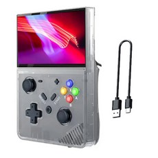 레트로 3D PS1 PRO 리눅스 N64 HD 휴대용 시스템 용 R43 홈 3 M18 4 콘솔 4K 128G PSP 인치 게임, Transparent, 1개