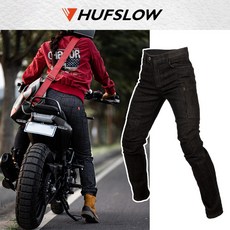 헙슬로우 HUFSLOW 219CK COMPORT 사계절 라이딩진 오토바이 바지 하의, BLACK