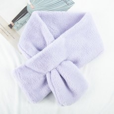 털 토끼털 귀여운 쁘띠스카프 여 가을겨울 소녀