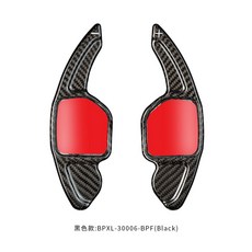 T 카본 리얼 카본 파이버 스티어링 휠 패들 시프트 익스텐션 시프터 아우디 A5 A6 A8 S8 S5 S6 Q5 RS6 Q7, Black