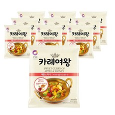 청정원 카레여왕 애플&허니, 108g, 10개