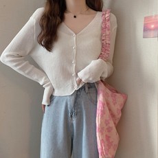 더무드민X플라카 골지 크롭 가디건 7colors