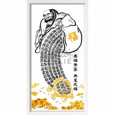 China 달마와금원보거북 보석십자수 AB원형/ 전체 60X120 km엘리 LED펜증정, 단일 옵션