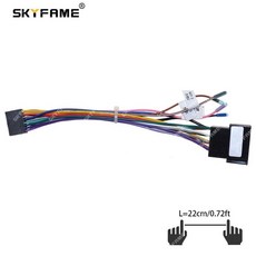 SKYFAME 자동차 배선 하네스 어댑터 ISO 안드로이드 라디오 전원 케이블용 16 핀-ISO, 1개